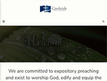 Tablet Screenshot of creeksidebible.org